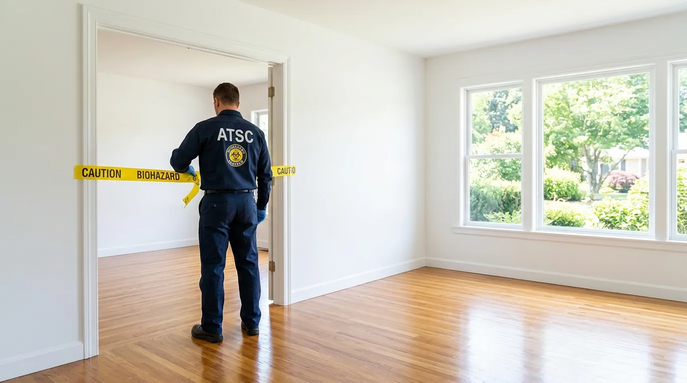 Certified biohazard cleanup crew performing Crime Scene Cleanup in Hollister